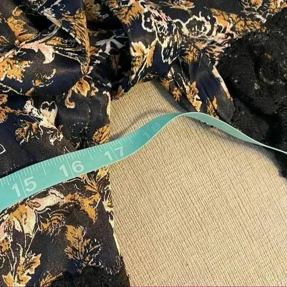 Free People Lucie Mini Dress in Black Combo With Lace Detail Size 8 - Picture 13 of 16